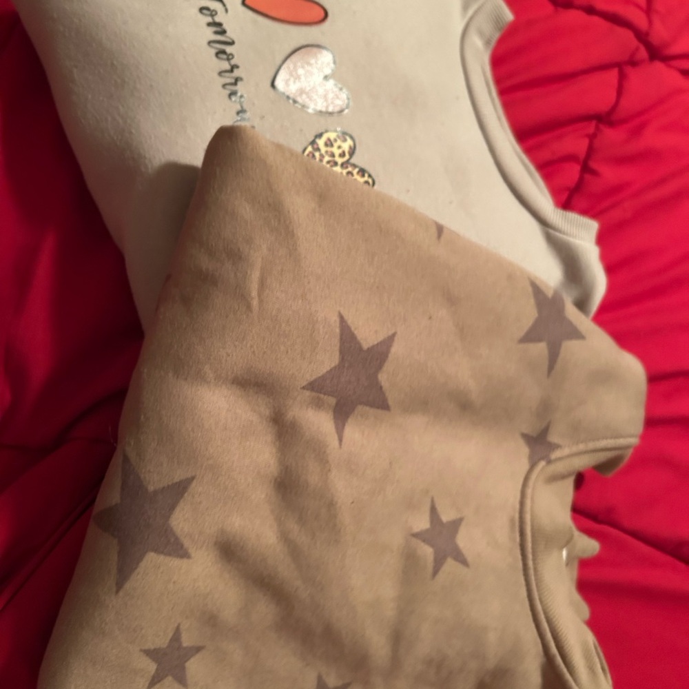 if it were me Tan Star Pattern Sweater